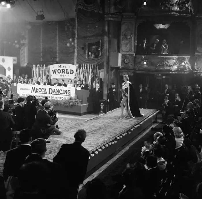Framed Print : 18-year-old Marita Lindahl of Finland is awarded the title of MIss World 1957 Framed Print : 18-year-old Marita Lindahl of Finland is awarded the title of MIss World 1957