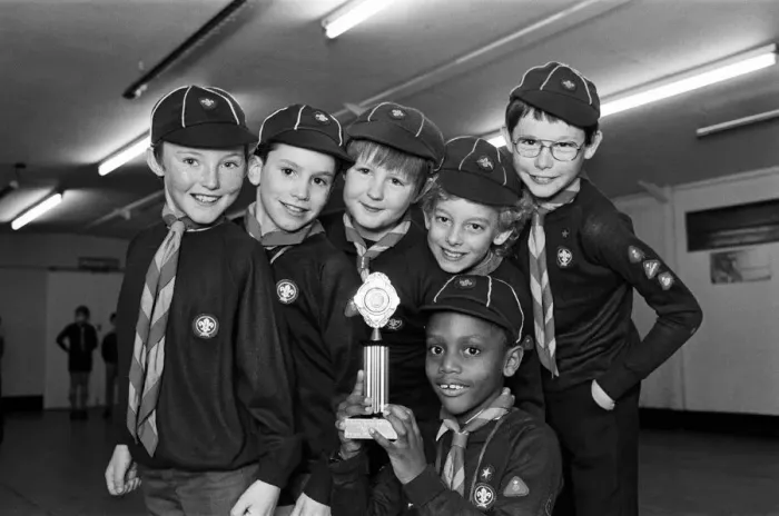 Framed Print : 18th Huddersfield Cubs with the trophy they won after winning the Huddersfield North