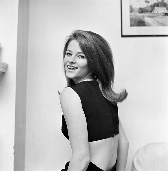 19-year-old actress Charlotte Rampling pictured in her Chelsea flat. 6th December 1965