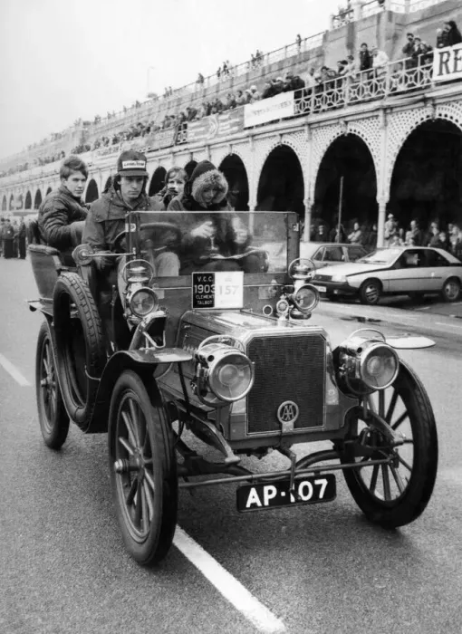 Framed Print : A 1903 Celment Talbot seen here on the promenade at Brighton at the end of the London to Framed Print : A 1903 Celment Talbot seen here on the promenade at Brighton at the end of the London to