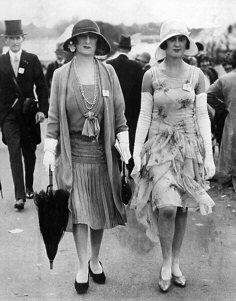 1929 Clothing Ascot Fashions Women wearing dresses with cardigans