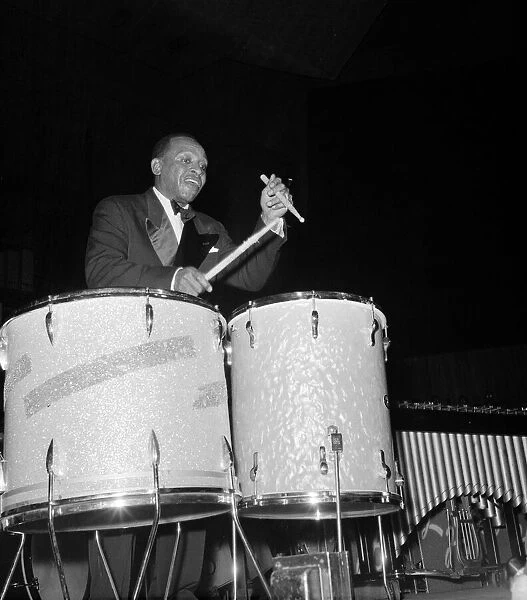 1950s Jazz performers Lionel Hampton, band leader at the Royal Festival hall in
