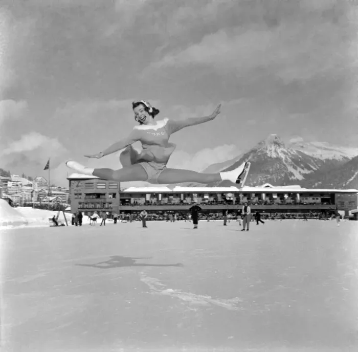 Framed Print : The 1953 competitions for men, ladies, pair skating, and ice dancing took place