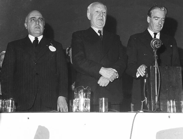 1954 Conservative Party Conference at Blackpool Left to Right Home Secretary Sir