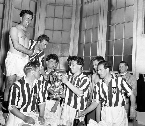 1954 FA Cup Final at Wembley Stadium. West Bromwich Albion 3 v Preston North End 2