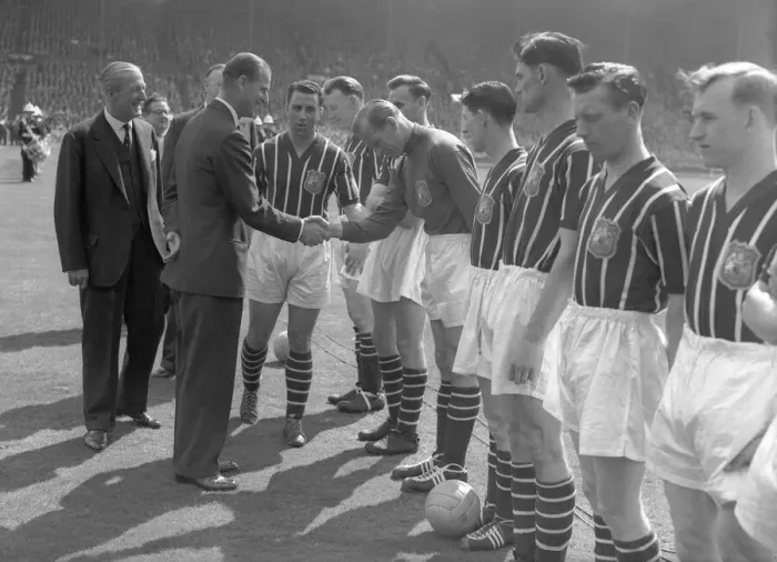 Framed Print : 1956 FA Cup Final. Manchester City 3 v. Birmingham City 1 at Wembley Stadium in London Framed Print : 1956 FA Cup Final. Manchester City 3 v. Birmingham City 1 at Wembley Stadium in London