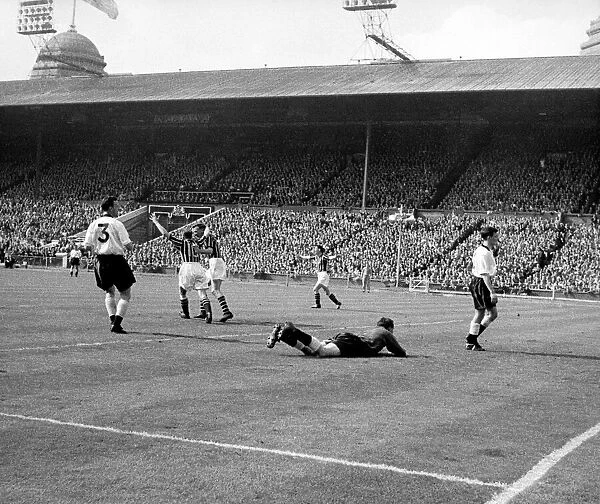 1956 FA Cup Final. Manchester City 3 v. Birmingham City 1 at Wembley Stadium in London