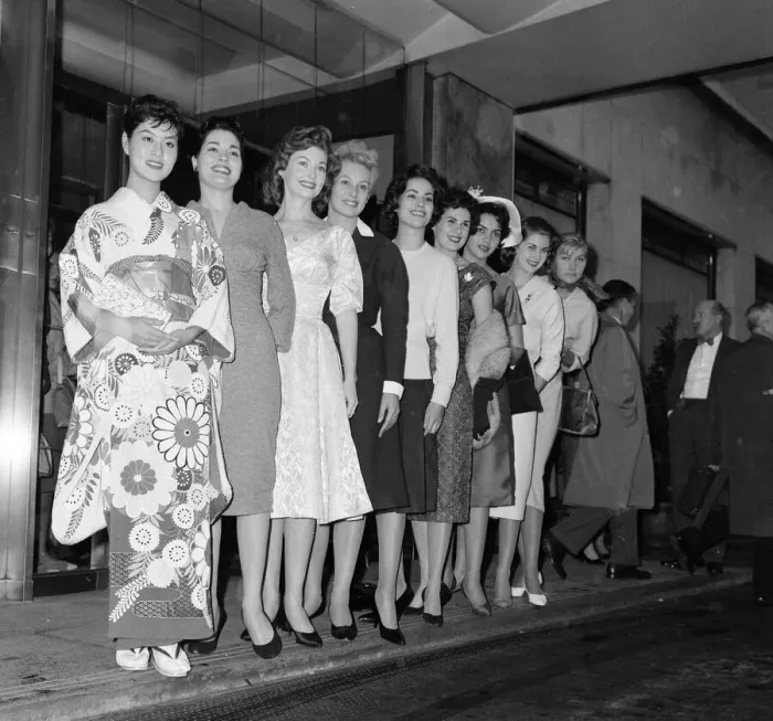 Framed Print : 1958 Miss World Beauty Contestants, 5th October 1958