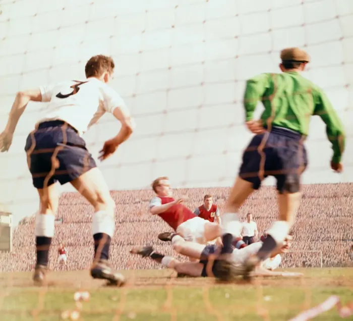 Framed Print : 1960 1961 Tottenham Hotspur Double Winning Season. FA Cup Semi Final v Burnley Framed Print : 1960 1961 Tottenham Hotspur Double Winning Season. FA Cup Semi Final v Burnley