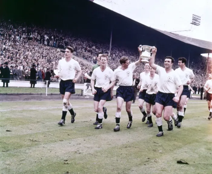 Framed Print : 1960 - 1961 Tottenham Hotspur Double Winning Season. FA Cup Final at Wembley Framed Print : 1960 - 1961 Tottenham Hotspur Double Winning Season. FA Cup Final at Wembley