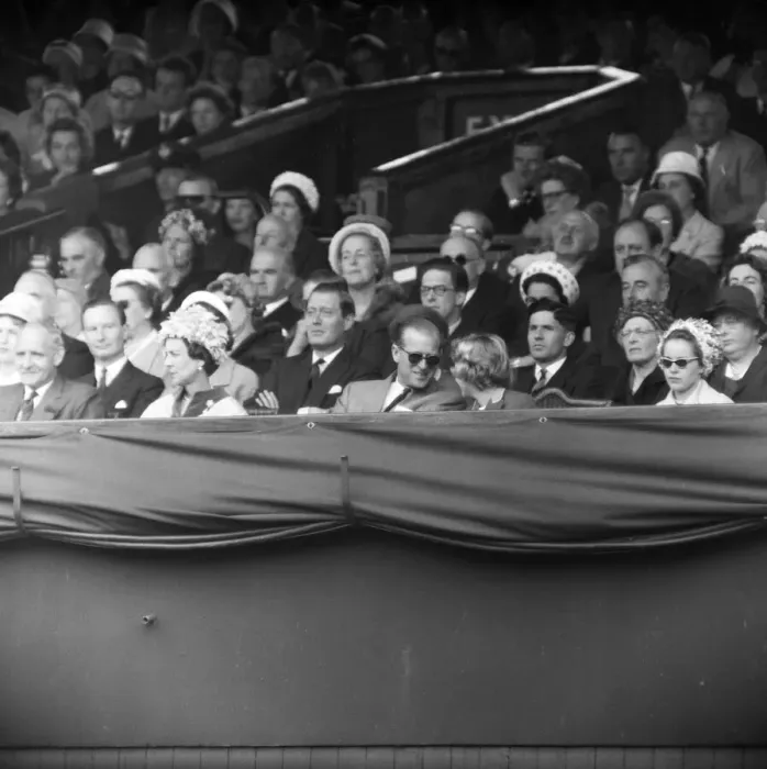 Framed Print : 1960 Wimbledon Championships - Mens singles final. Princess Marina, Duchess of Kent