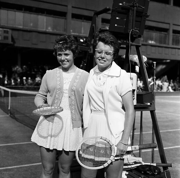 The 1962 Championships, Wimbledon. Carole Caldwell and Billie Jean Moffitt