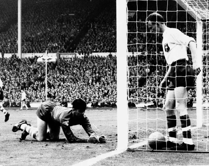 Framed Print : 1964 FA Cup Final at Wembley Stadium West Ham United 3 v Preston North End