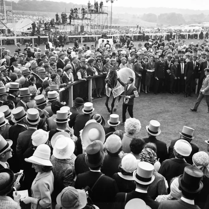 Framed Print : 1965 Epsom Derby horse race. French horse Sea Bird II