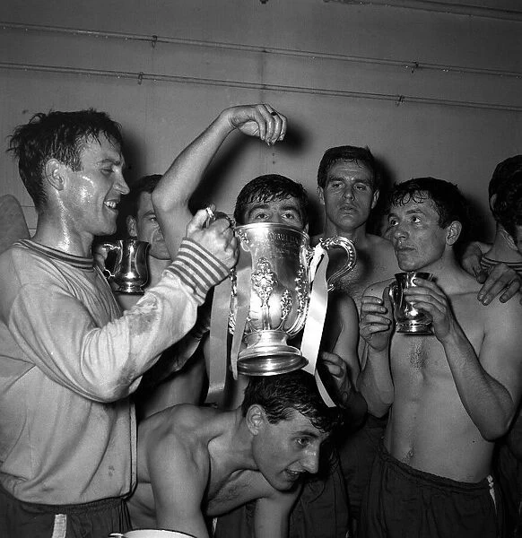 1965 League Cup Final Second leg. Chelseas Barry Bridges gets to hold
