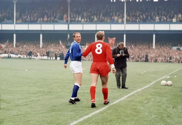Framed Print : The 1966 FA Charity Shield Merseyside derby match between Liverpool Framed Print : The 1966 FA Charity Shield Merseyside derby match between Liverpool