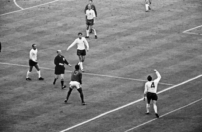 Framed Print : 1966 World Cup Semi Final at Wembley Stadium. England 2 v Portugal 1 Framed Print : 1966 World Cup Semi Final at Wembley Stadium. England 2 v Portugal 1