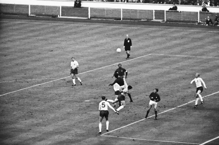 Framed Print : 1966 World Cup Semi Final at Wembley Stadium. England 2 v Portugal 1 Framed Print : 1966 World Cup Semi Final at Wembley Stadium. England 2 v Portugal 1