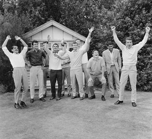 1966 World Cup Tournament in England. Members of the Bulgaria football team at