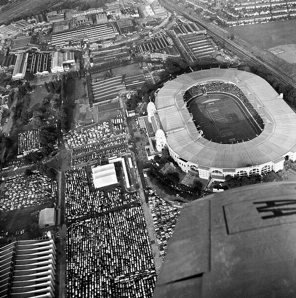 1966 World Cup Tournament in England. An aerial view of Wembley Stadium during