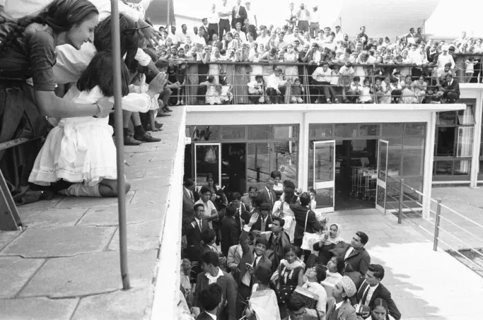 Framed Print : 1968 East African Asian Crisis. Scene at Nairobi Airport as large crowds wait to board Framed Print : 1968 East African Asian Crisis. Scene at Nairobi Airport as large crowds wait to board