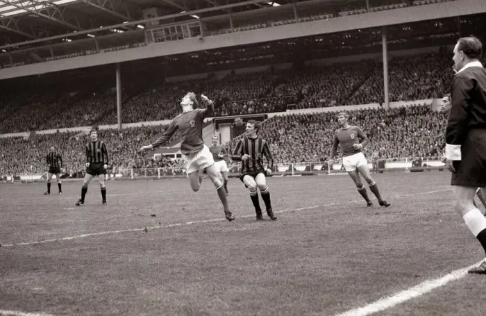 Framed Print : 1969 FA Cup Final at Wembley Stadium Manchester City 1 v Leicester City 0