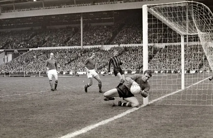 Framed Print : 1969 FA Cup Final at Wembley Stadium Manchester City 1 v Leicester City 0