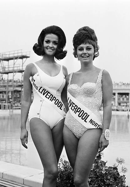 1969 Miss UK contestants. Jacqui McCann and Jenny McAdam. 18th August 1972