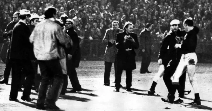 Framed Print : 1970 World Cup Qualifying match at Volkspark, Hamburg. West Germany 3 v Scotland 2