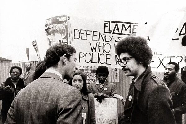 1970s Demonstrations  /  Protests - June 1977 Prince Charles speaks to young