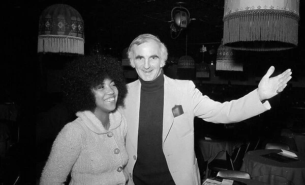 1970s Jazz and Folk singer Linda Lewis with Ronnie Scott at his club in London