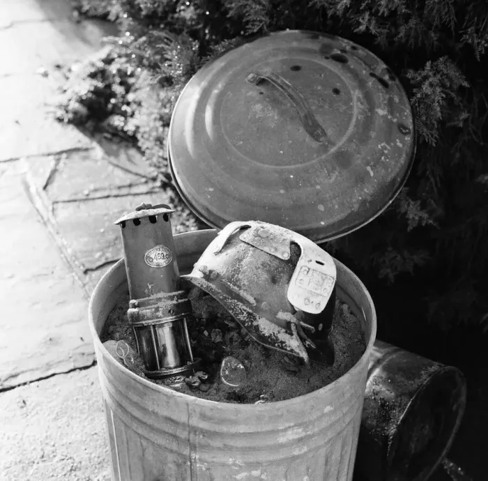 Framed Print : 1972 Miners Strike. Ash bin at the back of a terrace overlooking the Monmouthshire Valley Framed Print : 1972 Miners Strike. Ash bin at the back of a terrace overlooking the Monmouthshire Valley