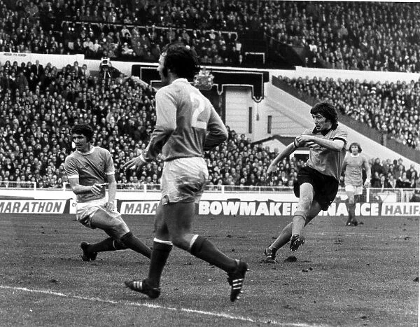 1974 League Cup Final at Wembley Stadium. Wolverhampton Wanderers 2 v Manchester
