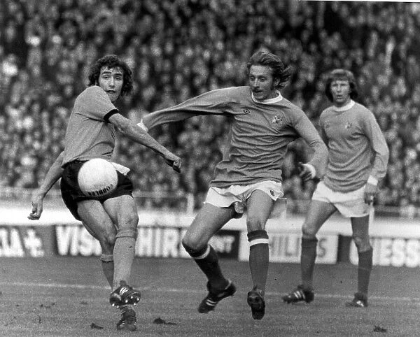 1974 League Cup Final at Wembley Stadium. Wolverhampton Wanderers 2 v Manchester