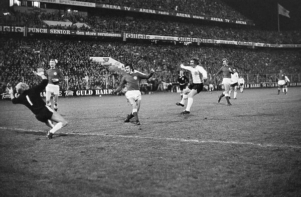 1974 World Cup Qualifying match at Idraetsparken, Copenhagen