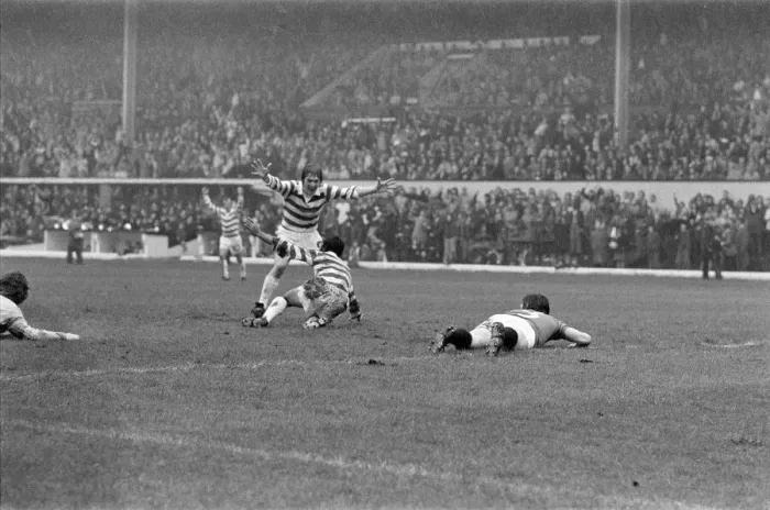 Framed Print : The 1975 Glasgow Cup Final contested between Rangers and Celtic at Hampden Park Framed Print : The 1975 Glasgow Cup Final contested between Rangers and Celtic at Hampden Park