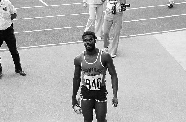 The 1976 Summer Olympics in Montreal, Canada. Pictured, Hasely Crawford of Trinidad