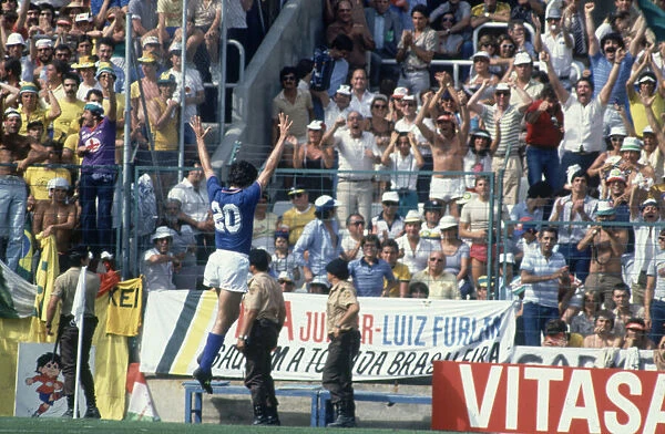 1982 World Cup Second Round Group C match in Barcelona, Spain. Italy 3 v Brazil 2
