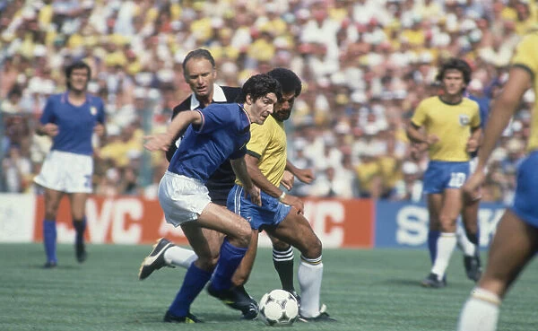 1982 World Cup Second Round Group C match in Barcelona, Spain. Italy 3 v Brazil 2