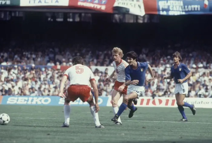 Framed Print : 1982 World Cup Semi Final in Barcelona, Spain. Poland 0 v Italy 2 Framed Print : 1982 World Cup Semi Final in Barcelona, Spain. Poland 0 v Italy 2