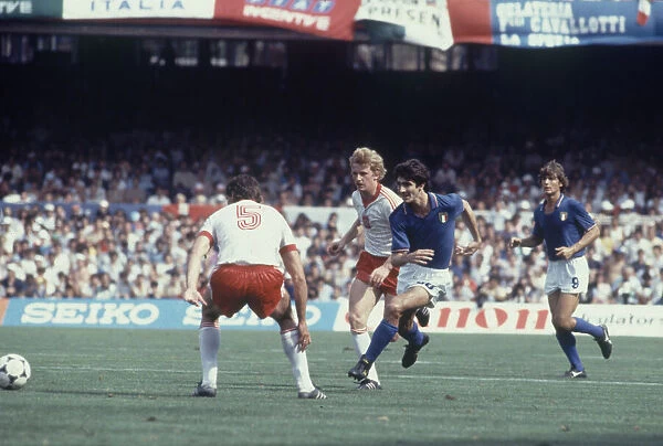 1982 World Cup Semi Final in Barcelona, Spain. Poland 0 v Italy 2