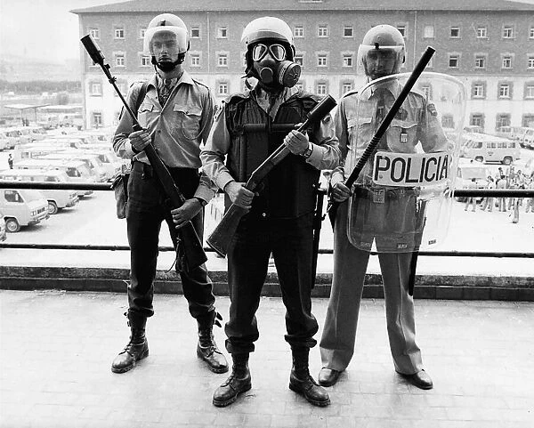 1982 World Cup Spain Spanish police in full riot gear