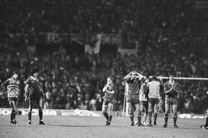 Framed Print : 1984 European Cup Final at Stadio Olimpico, Rome. Liverpool 1-1 As Roma Framed Print : 1984 European Cup Final at Stadio Olimpico, Rome. Liverpool 1-1 As Roma