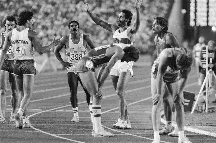 Framed Print : 1984 Olympic Games in Los Angeles, USA. Great Britain