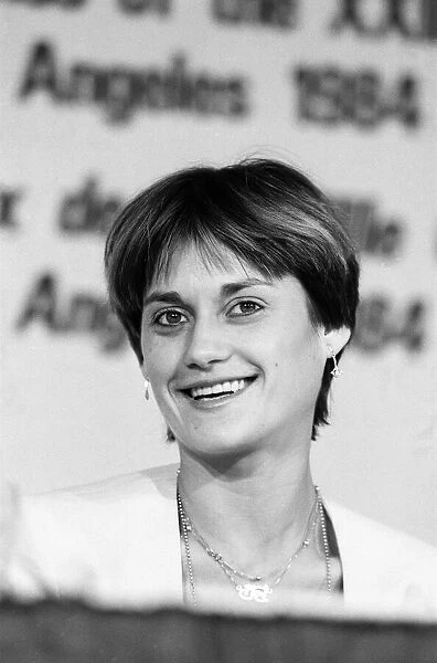 The 1984 Summer Olympics in Los Angeles. Nadia Comaneci press conference. 26th July 1984