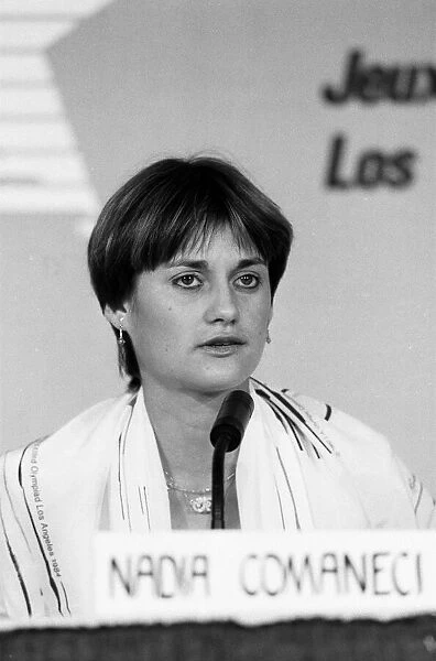 The 1984 Summer Olympics in Los Angeles. Nadia Comaneci press conference. 26th July 1984