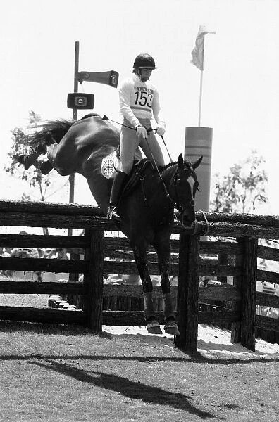 The 1984 Summer Olympics in Los Angeles. Lucinda Green at Fairbanks Ranch, San Diego