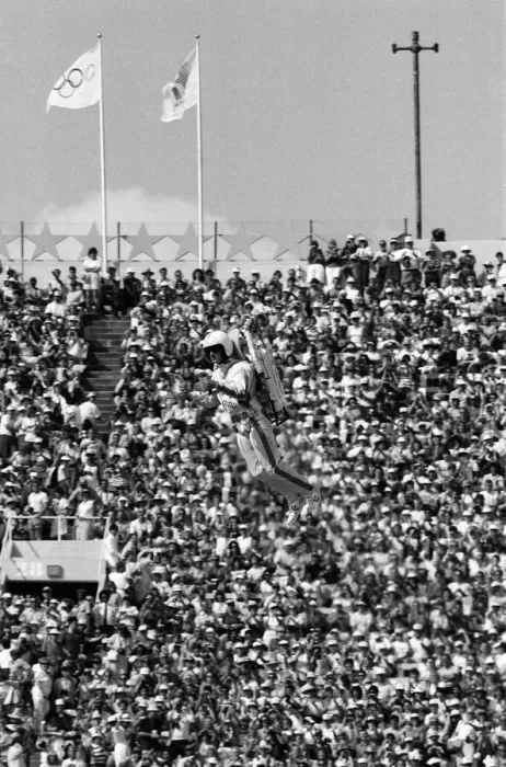 Framed Print : The 1984 Summer Olympics in Los Angeles, California. Scenes during the Opening Ceremony Framed Print : The 1984 Summer Olympics in Los Angeles, California. Scenes during the Opening Ceremony
