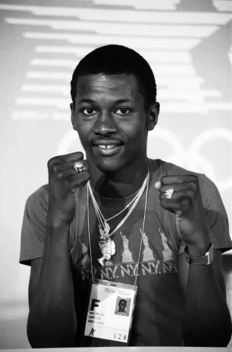 Framed Print : The 1984 Summer Olympics in Los Angeles, California. Boxer Mark Breland. 26th July 1984 Framed Print : The 1984 Summer Olympics in Los Angeles, California. Boxer Mark Breland. 26th July 1984