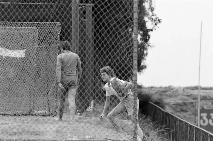 Framed Print : The 1984 Summer Olympics in Los Angeles, California. Zola Budd with her coach Peter Framed Print : The 1984 Summer Olympics in Los Angeles, California. Zola Budd with her coach Peter